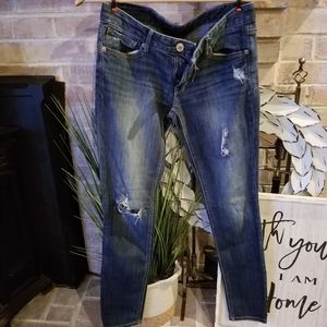 Express | Stella low rise distressed denim jegging